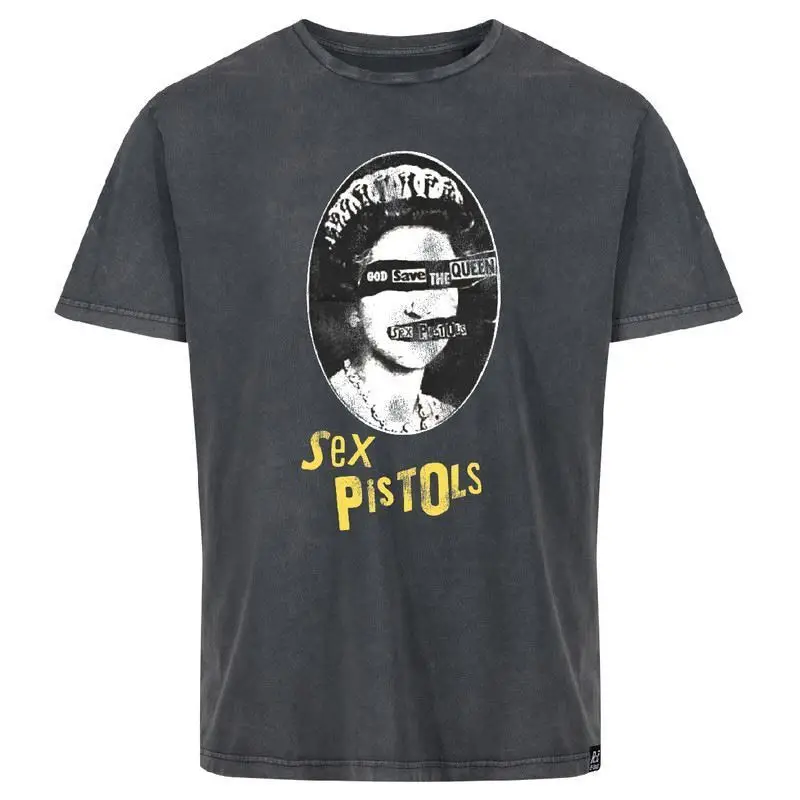 Recovered Sex Pistols Mens T Shirt God Save The Queen Cotton Black Top