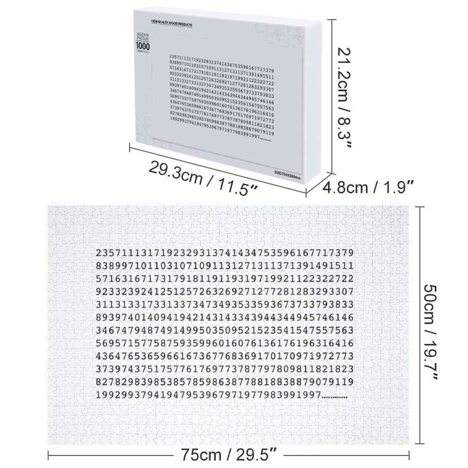 ปริศนาจิ๊กซอว์ตัวเลขไพรม์ ภาพปริศนาของขวัญคริสต์มาส