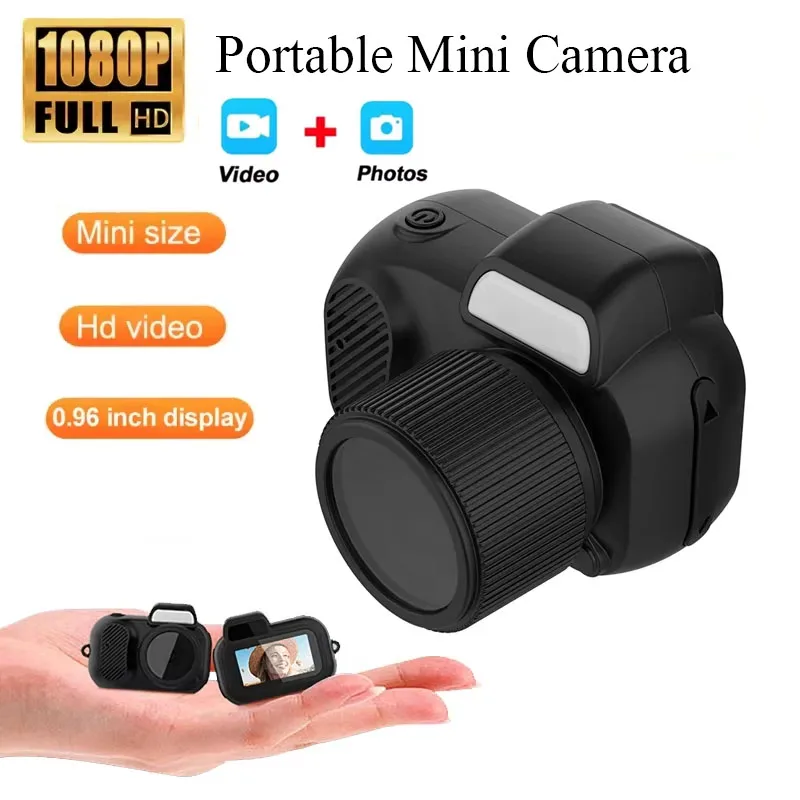 

HD 1080p Portable Camera With 0.96 Inch Screen Indoor Outdoor Sports Vintage Small Camcorder Video Recorder Support TF Card