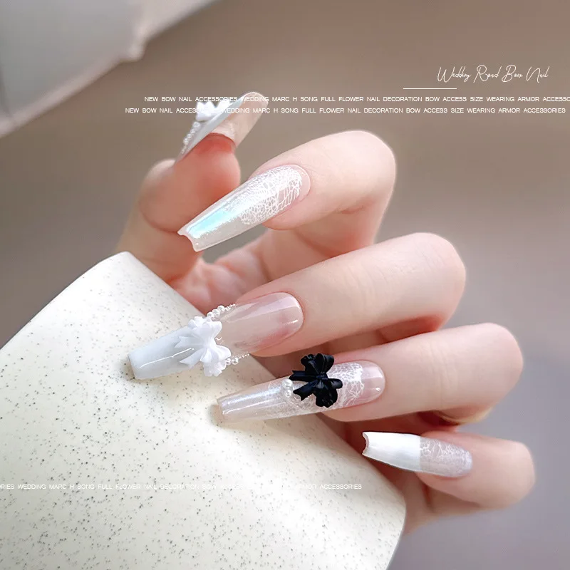 أشرطة الراتنج الملونة لطيف Bowknot سحر ربطة القوس فيونكة الفرنسية محب حساسة العطاء مسمار الفن زينة مانيكير أدوات اكسسوارات