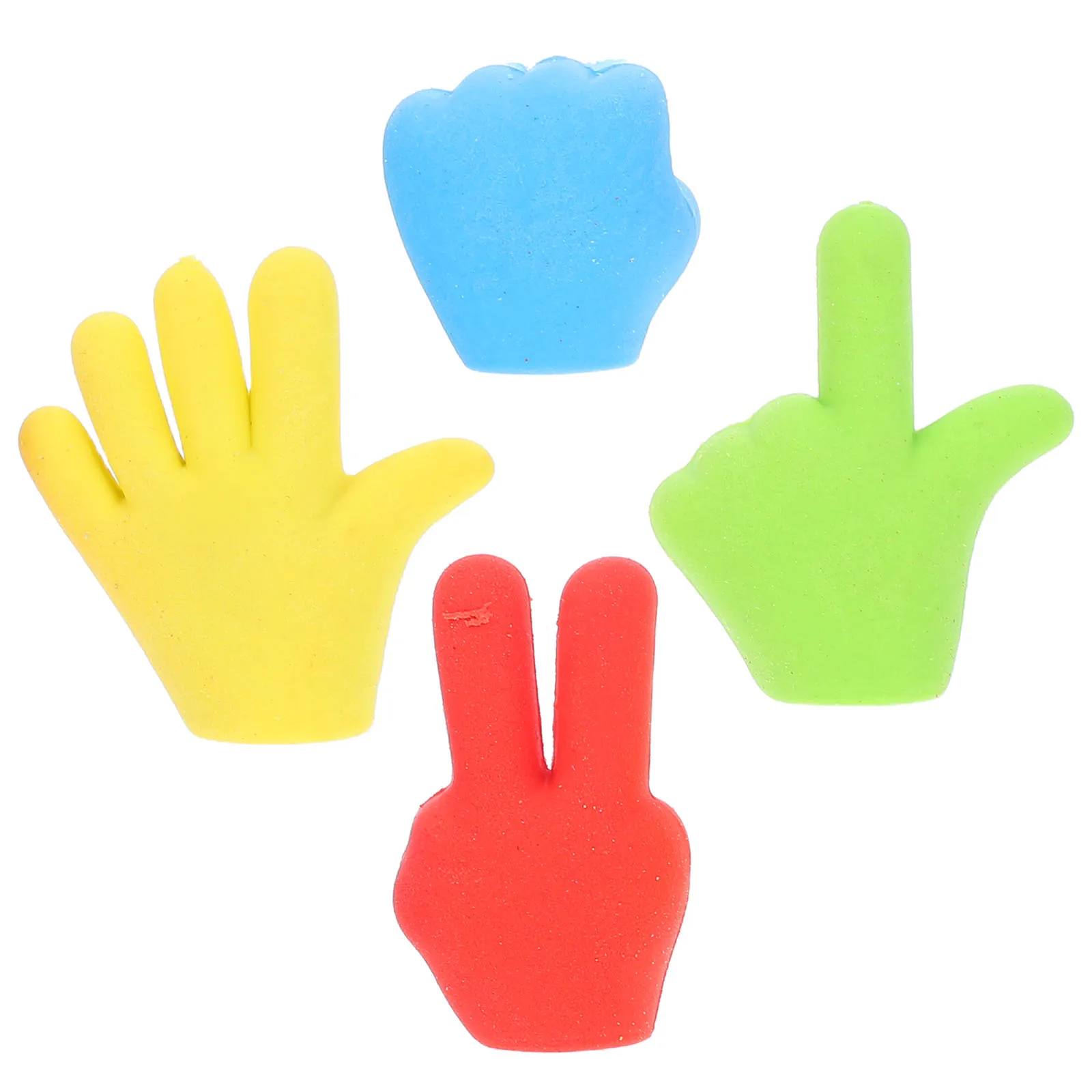 

4 PCS Stone Scissors Cloth Eraser Stationery Kid Pencil Creative Cartoon Student