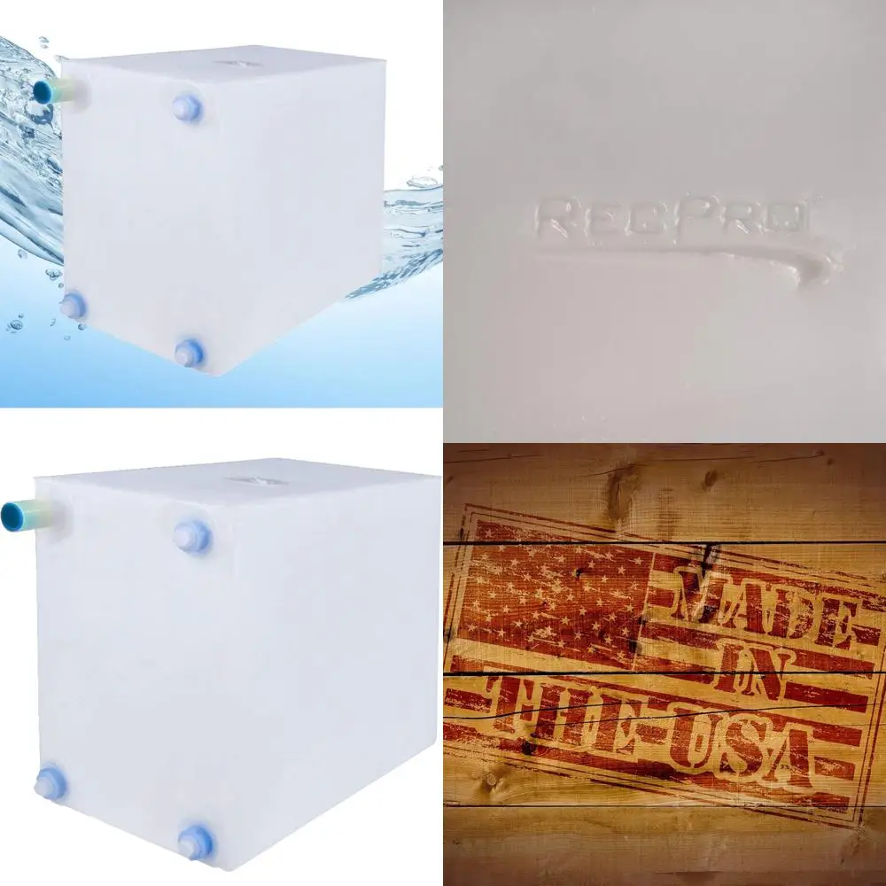 9-Gallonen-Frischwasserspeichertank für Wohnmobile – 17 x 14 x 10 – BPA-frei – grauer Wassertank – US-Hergestellt