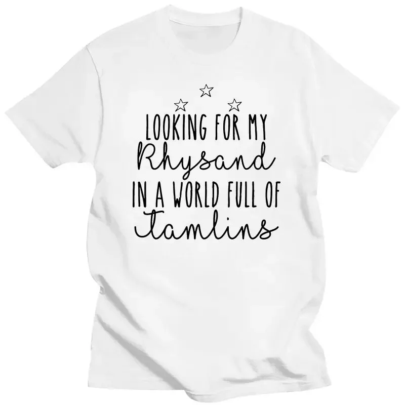 men T Shirt(1) Mens Clothing Men Funy T-Shirt Looking For My Rhysand In A World Full Of Tamlins Tshirs  graphic men clothing