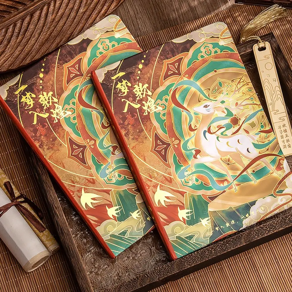 

Chinese Style Full-Color Notebook Hardcover Good-looking 3D Pattern Scrapbook Creative Design China-Chic Notepad Student Gift