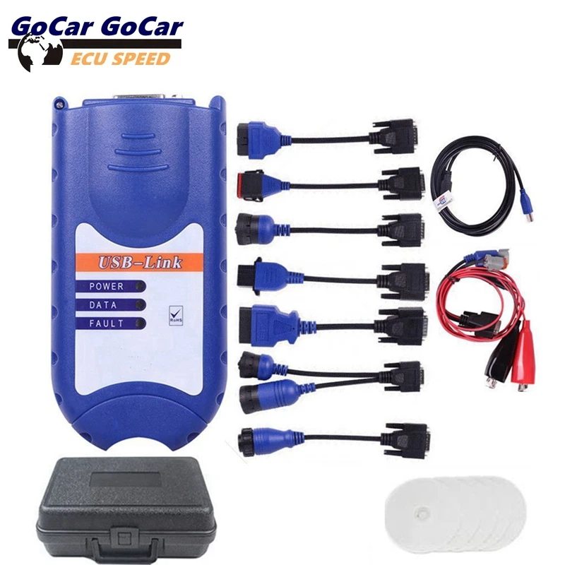 

NexIQ USB Link, оригинальный 125032, интерфейс дизельного грузовика, OBD2, диагностический инструмент, сверхмощный грузовик, удары, грузовик, чтение проблемы