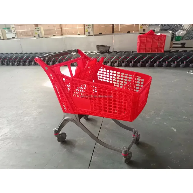 Foldable Aluminum Mesh Shopping Cart with 4 PU Wheels Lightweight Durable Supermarket Trolley for Grocery Store Use Portable