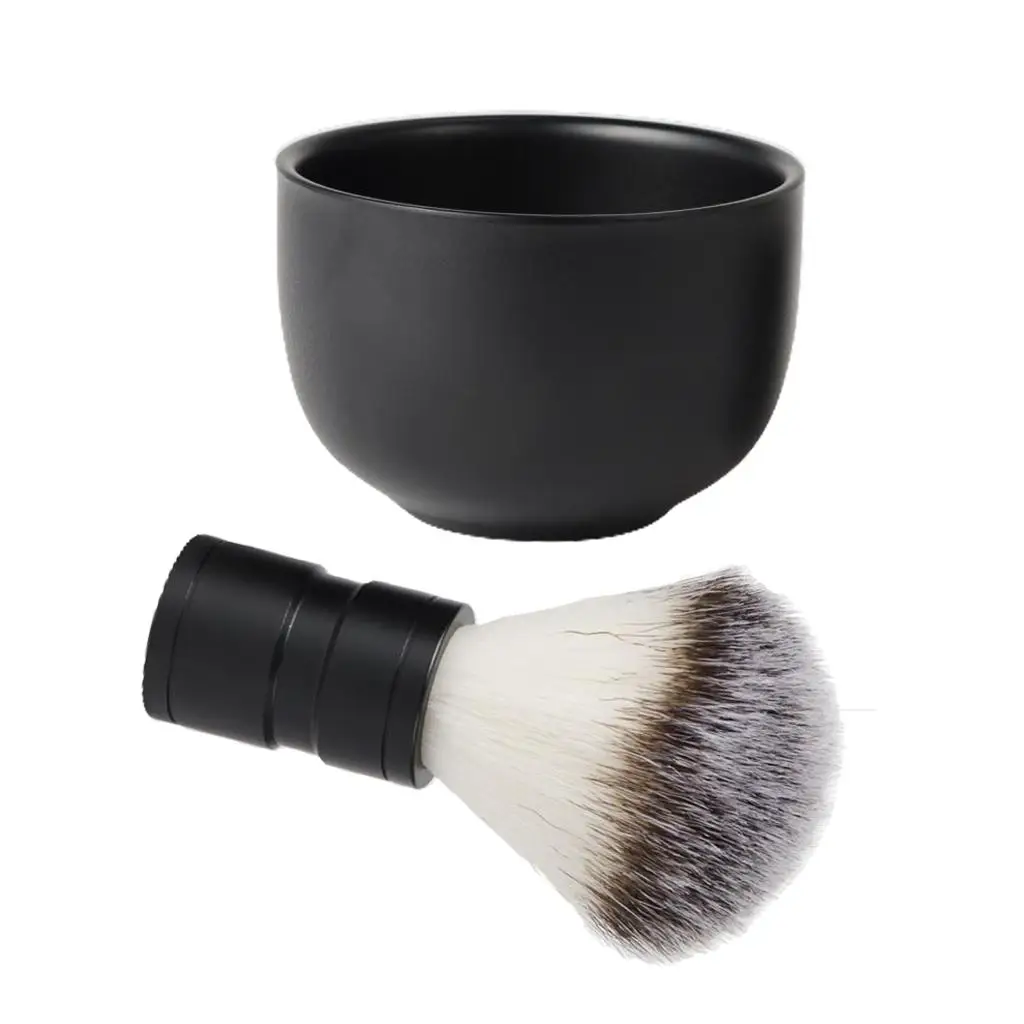 Beard Shaving Brush Soap Mug Bowl Shaving Stand Set for Beard Care