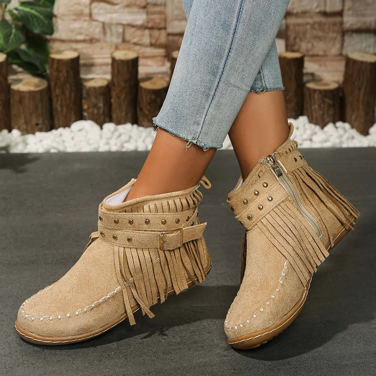 Botas Western Designer para mulheres, botas de plataforma, confortável, casual, ao ar livre, moda, novo, primavera, outono