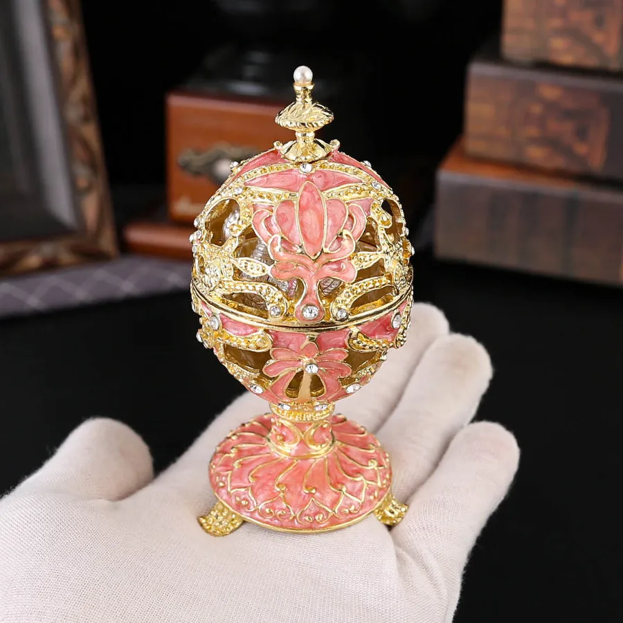 Castle Swan Egg Jewelry Box Easter Jewelry Box Creative Home Ornament