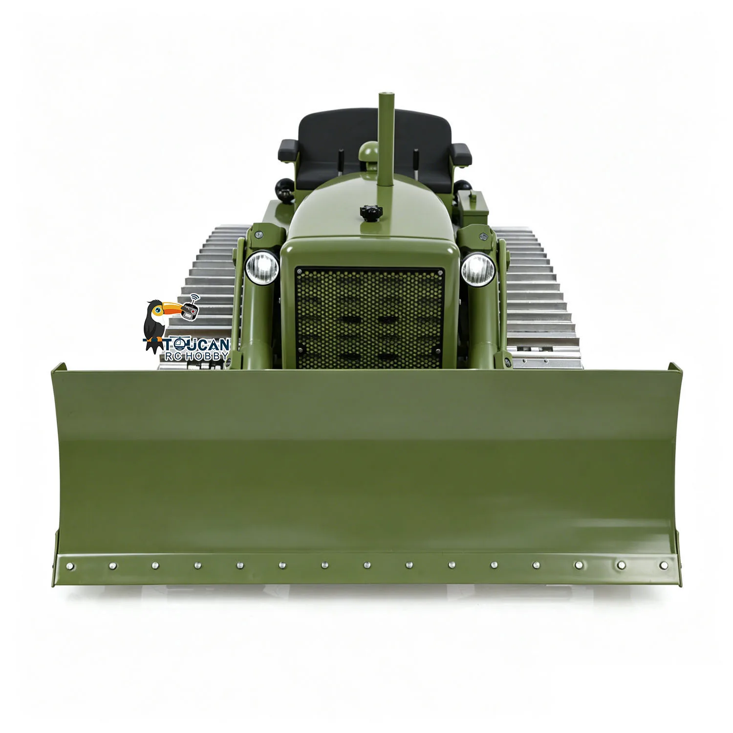 

D7 RC Bulldozer Metal 1/14 Remote Control Hydraulic Dozer Model Construction Vehicle Light Sound System Battery No Charger