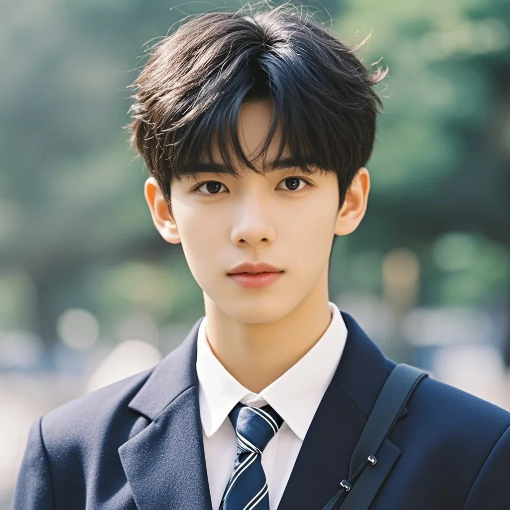 Hipster Synthetic Wig For Men Young Men Feel Short Straight Hair Daily Split Bangs Fluffy Natural Realistic Full Head Cover image 2