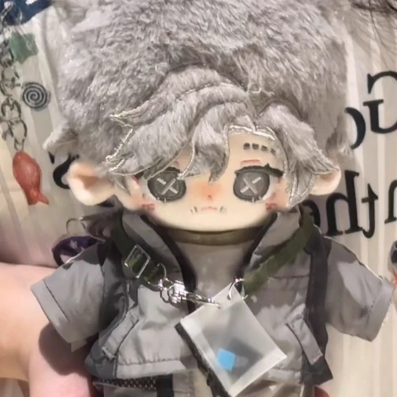 

Embalmer Gothic Style Cotton Doll 20cm With Coffin & Makeup Tools Plush Toy Silver Hair Anime Figure Gift