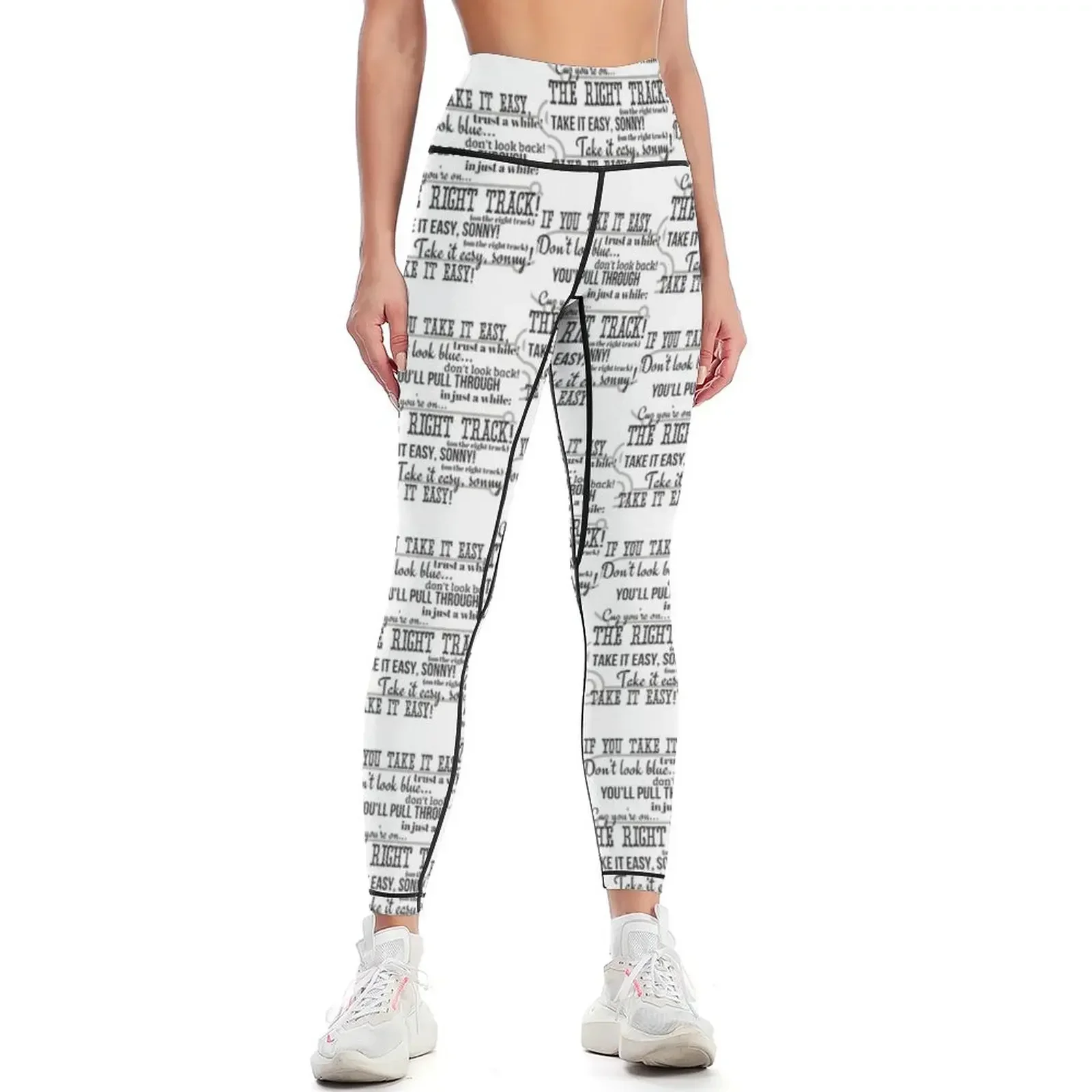 

On The Right Track Leggings Fitness woman harem pants Golf wear Fitness clothing Womens Leggings