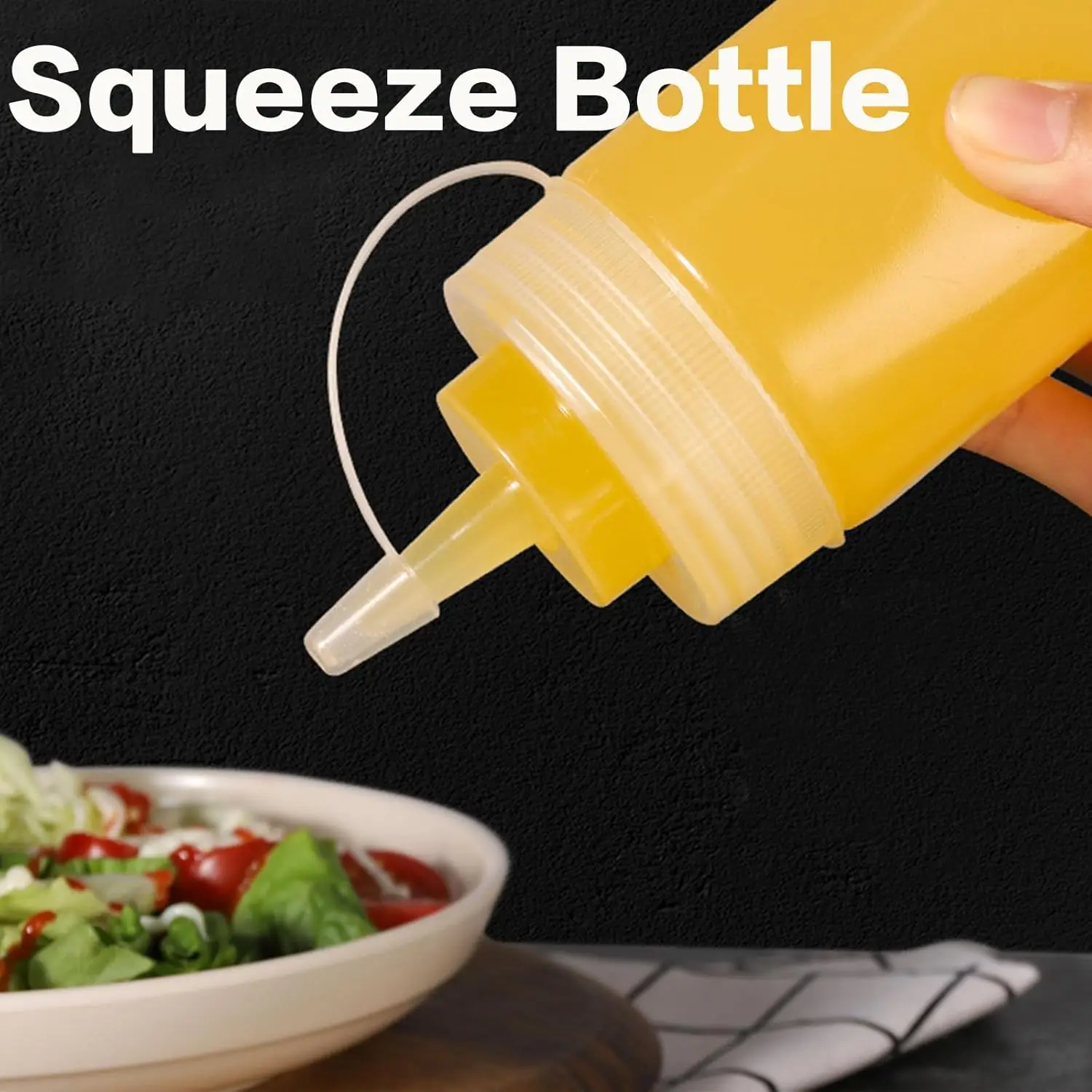 5/1PC Condiment Squeeze Bottles Ketchup Mustard Salad BBQ Sauces Olive Oil Dispenser Kitchen Tools Squeeze Seasoning Bottles