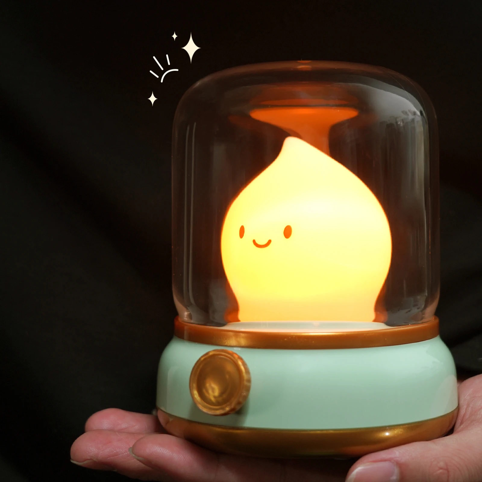 Candle Night Light Cute Flame Lamp Desktop LED Decorative Light USB Rechargeable Night Light Bedroom Creative Children's Gift