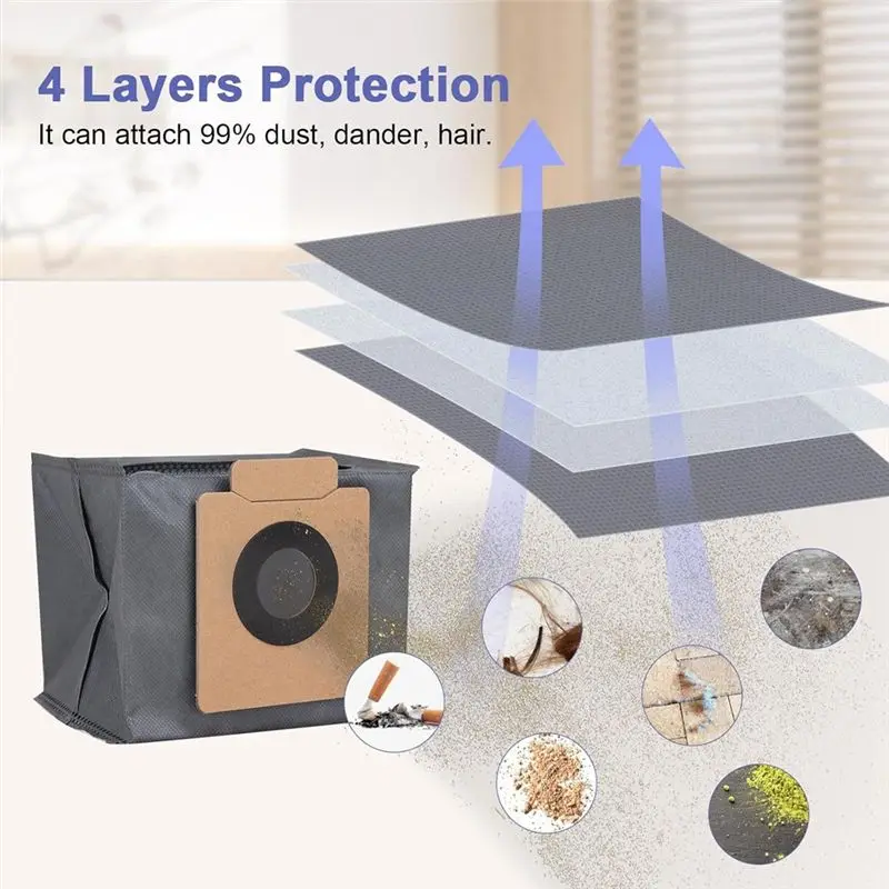 

A18Z-Replacement Dust Bags For Eufy Clean X8 Pro/X10 Pro Omni Robot Vacuum, Large Capacity Disposable Replacement Bags