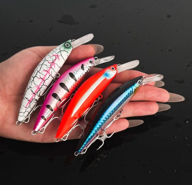 MUKUN Forellen-Angelköder, sinkender Jerkbait, 110 mm, 30 g, Artist Minnow, Meeresangelköder, Twitch-Hardbait für Barsch – Detail 7