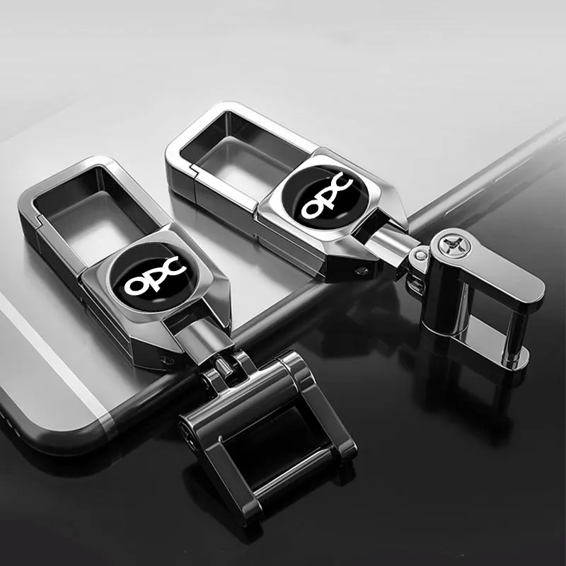 Anti-Lost Car Metal Keychain 3D Styling Badges Key Rings Accessories For Opel OPC Astra G H J F K Insignia Vectra Zafira Antara