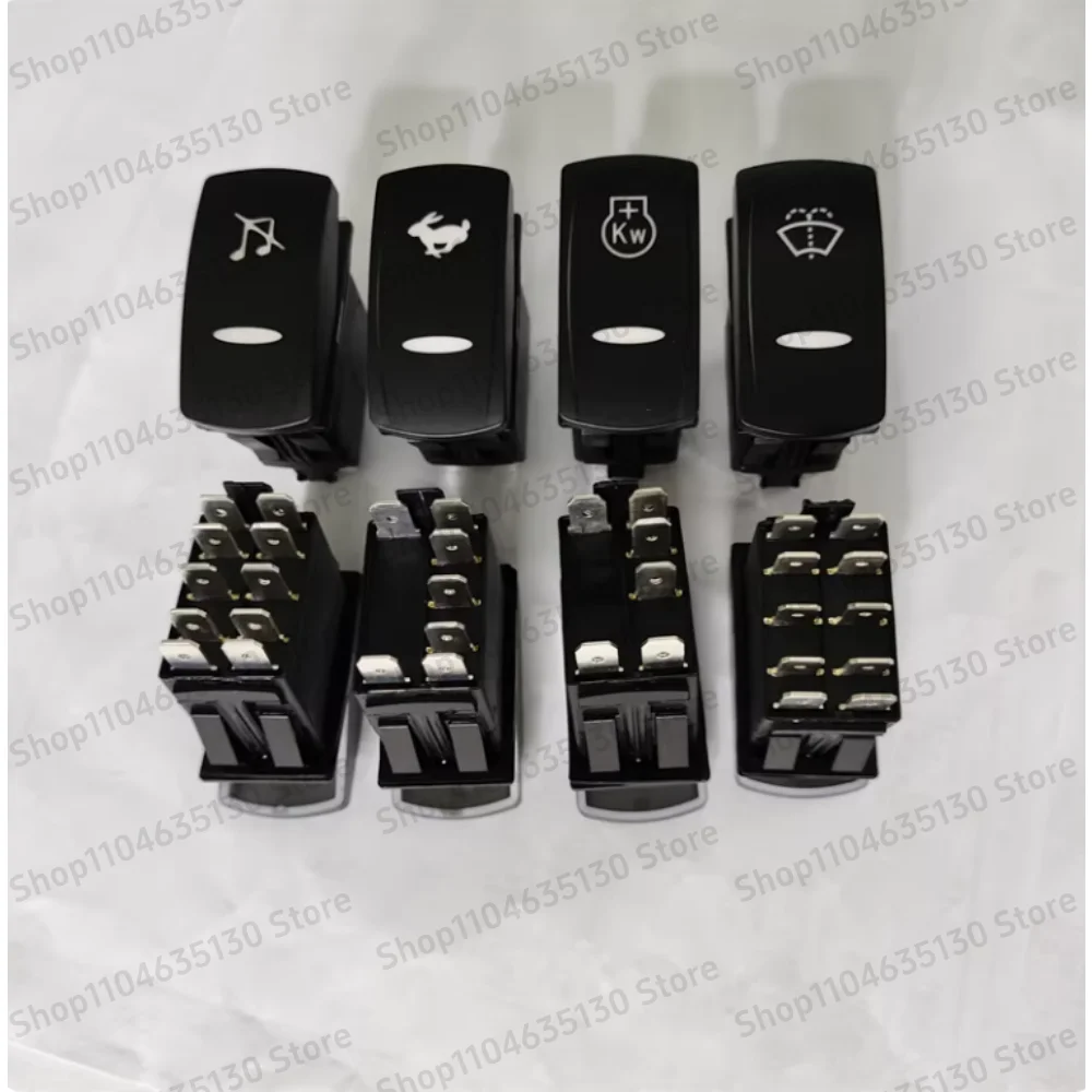 2PC For Volvo Lingong Excavator Accessories 480D/220D380 Wiper Headlight Switch Idle Switch Button