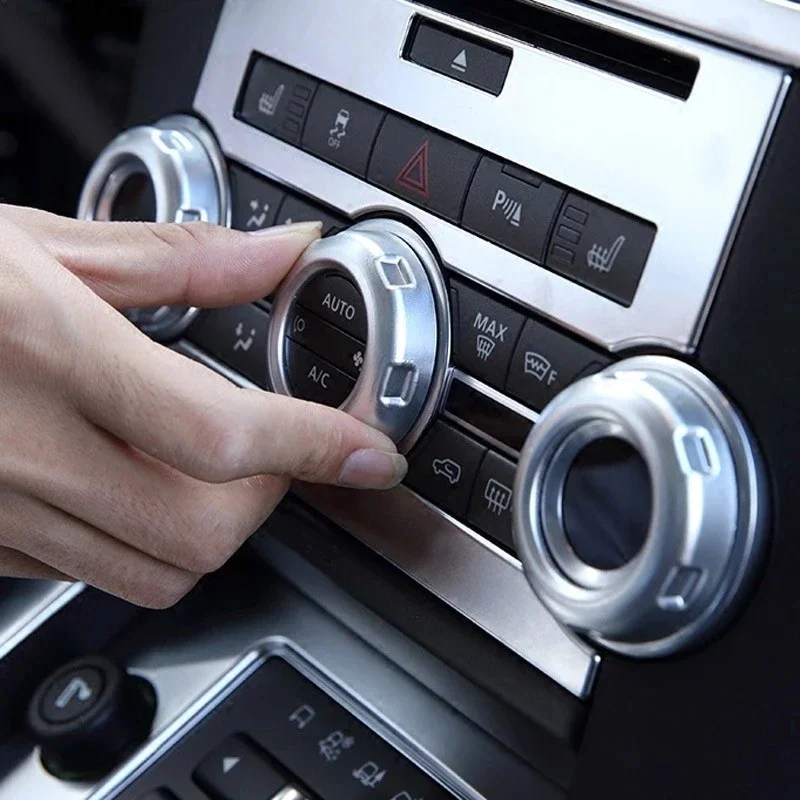 

For Land Rover Discovery 4 LR4 Range Rover Sport Freelander 2 ABS Chrome Volume Air Conditioning Knob Cover Trim 2010 2011-2016