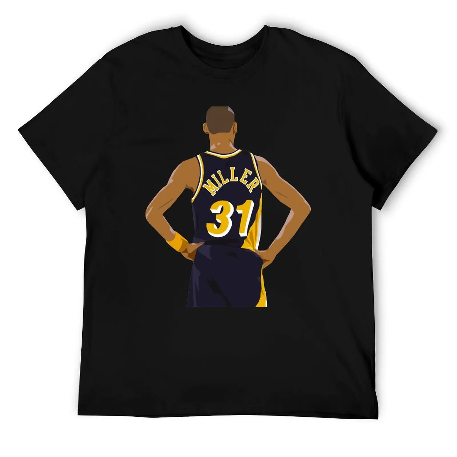 

Reggie Miller Back-To T-Shirt t shirts for man graphic funny man t shirt cotton high quality T-Shirt