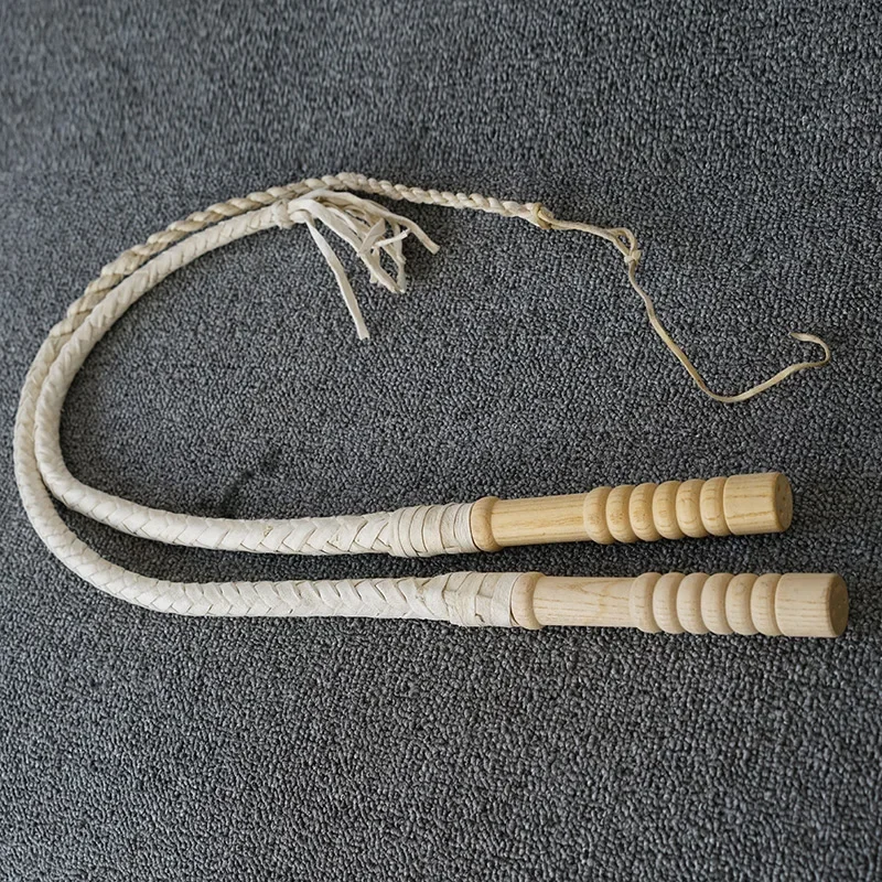 Genuine Leather Dog Training Whip for Working Dogs