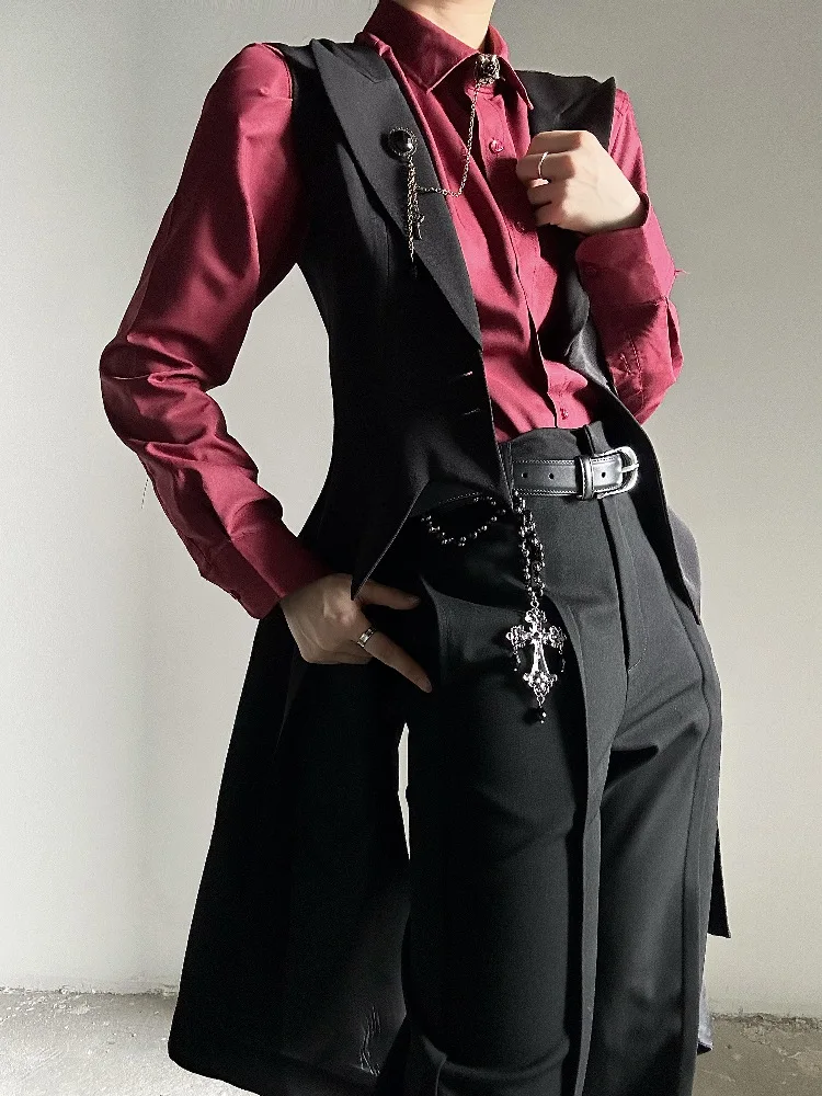 Dünne Armee-Kaschmirwesten für Herren und Damen mit Schnürung und Patchwork-Design, Minimalismus, sanfter urbaner Stil, schlicht, weich, ärmellos – Detail 3