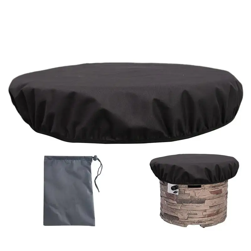 Fire Pit Replacement Cover Protective Cover Firepit Cover 600D Oxford Waterproof Cover Outdoor Fireplace Cover Patio Fire Pit