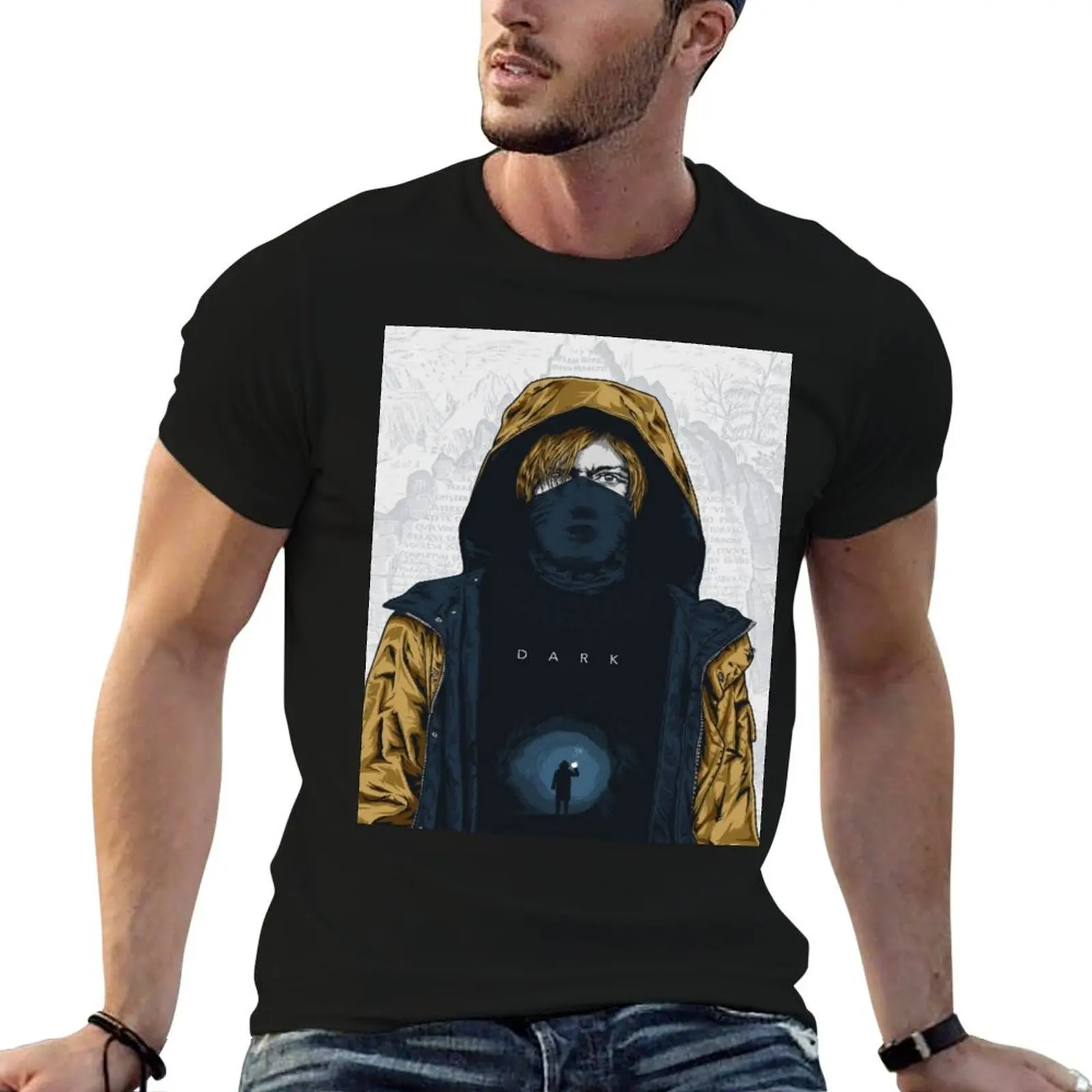 Dark Netflix T-Shirt Vintage Print Crew Neck Tee