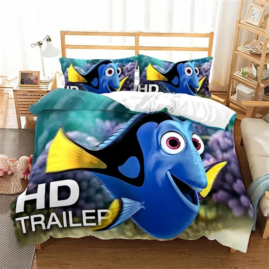 

Disney Cartoon Finding Nemo Bedding Set Ocean Life 3D Duvet Cover Set Quilt Cover With Pillowcase Set Bedclothes For Kids Boys