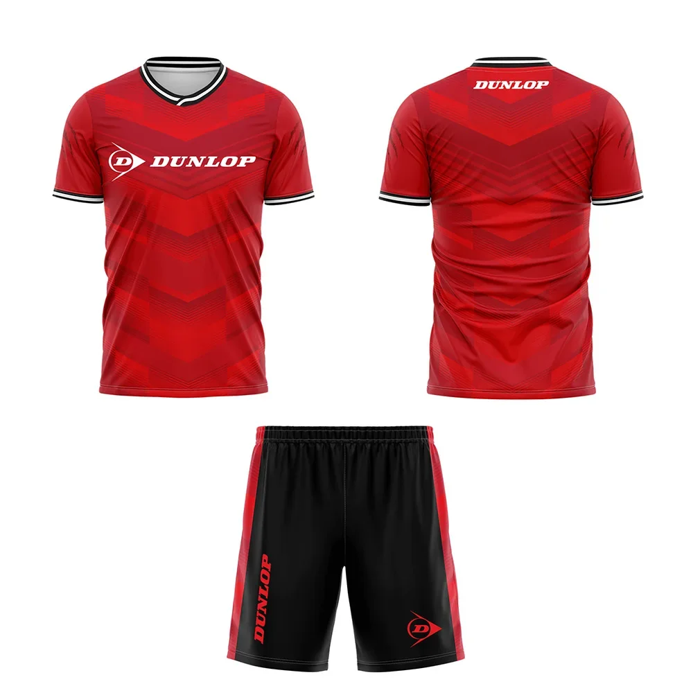

Men's Fashion Quick Drying Breathable Sports Jersey Set Summer T Shirt + Shorts Trousers For men Short Sleeve Tennis Sportswear