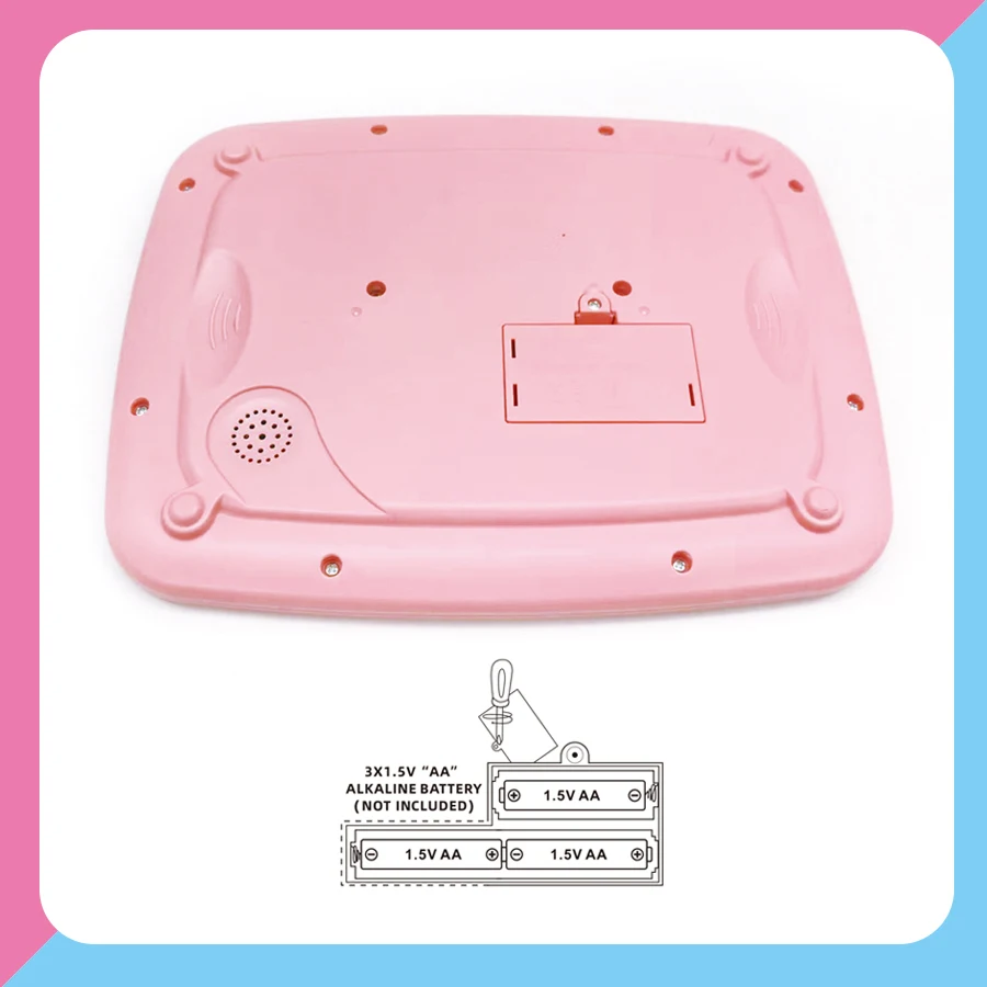 Engelse leermachine voor kinderen met muziek LED-verlichting Simulatie Dierengeluid Educatief kinderspeelgoed Kleine laptop