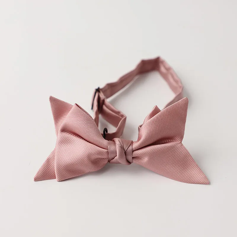 Solid Color Bow Tie Korean Version Ladies Gentlemen Wedding Party Daily Shirt Suit Evening Dress Exquisite and Elegant Matching