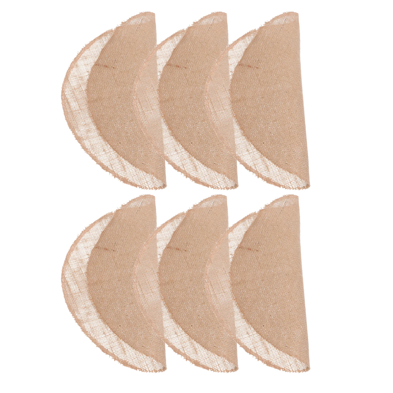 

6Pcs Round Burlap Placemats Natural Rustic Heat Resistant Jute Farmhouse Dining Table Mats Washable Vintage Table Decoration
