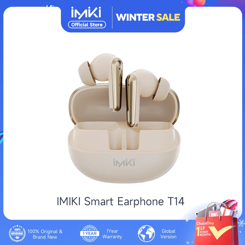 NEW IMIKI T14 Earbuds Bluetooth 5.3 Earphones Headphones Built-in Microphone 6 Mics with ANC & ENC