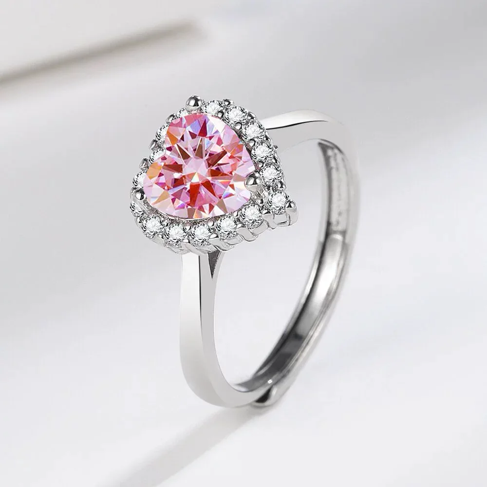 925 Sterling Silve Gorgeous Shiny Stone Pink Zircom Ring For Women Engagement Wedding High Quality Fine Jewelry - view 2
