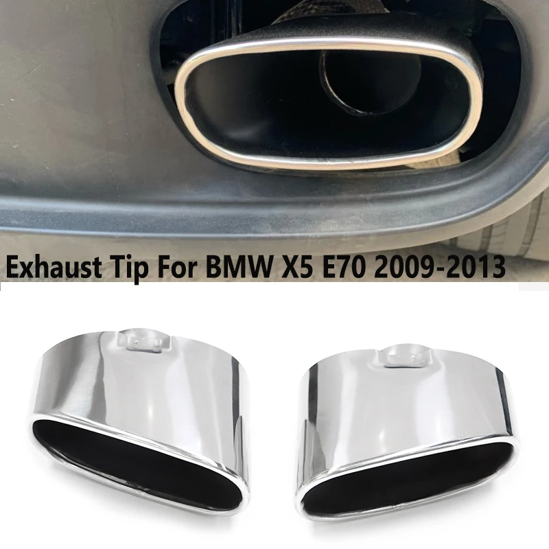 1 Pair Chrome Exhau…