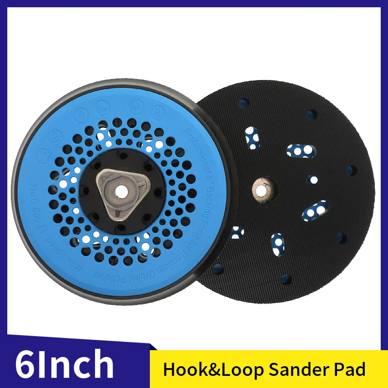 

6 Inch 150mm Sanding Pad 15/17 Holes Backing Plate Hook and Loop Abrasive Power Tools for Dual Action Polisher Sander Polishing