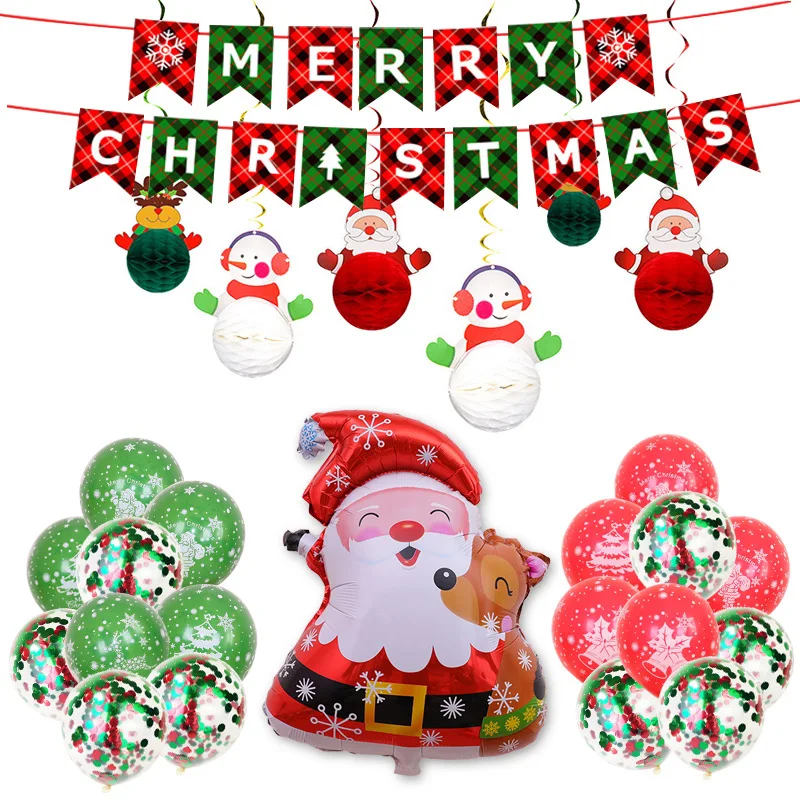 

Kids Christmas Theme Cartoon Flag Scene Decoration Toys Handmade DIY Paper Thread Letter Flag Hanging Fishtail Flag Decoration