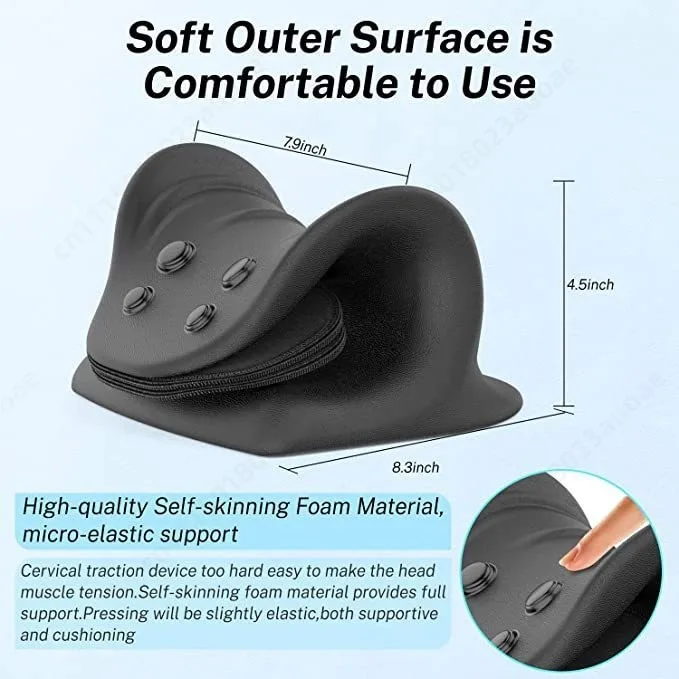 PU Foam Air Bag Cervical Traction Pillow Polyurethane Neck Stretcher Support Cushion forNeck Pain Relief Home Relax Massage Tool