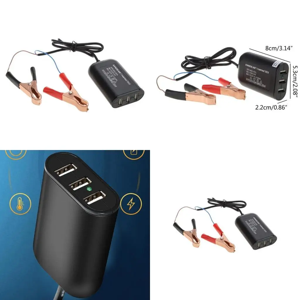 

31BA Charging Adapter Android iOS Phone Tablet 12V 24V to 5V 2.1A Converter for