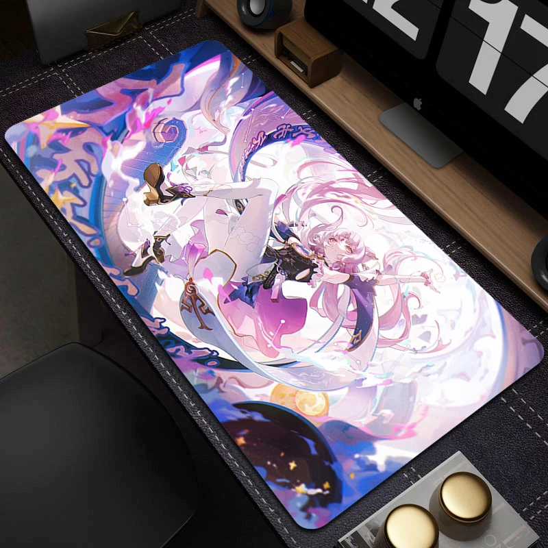 

Honkai Star Rail Anime Mouse Pad HD Print Large Gaming Mousepad Gamer Locking Edge Mouse Mat Office Rubber Computer Keyboard Mat