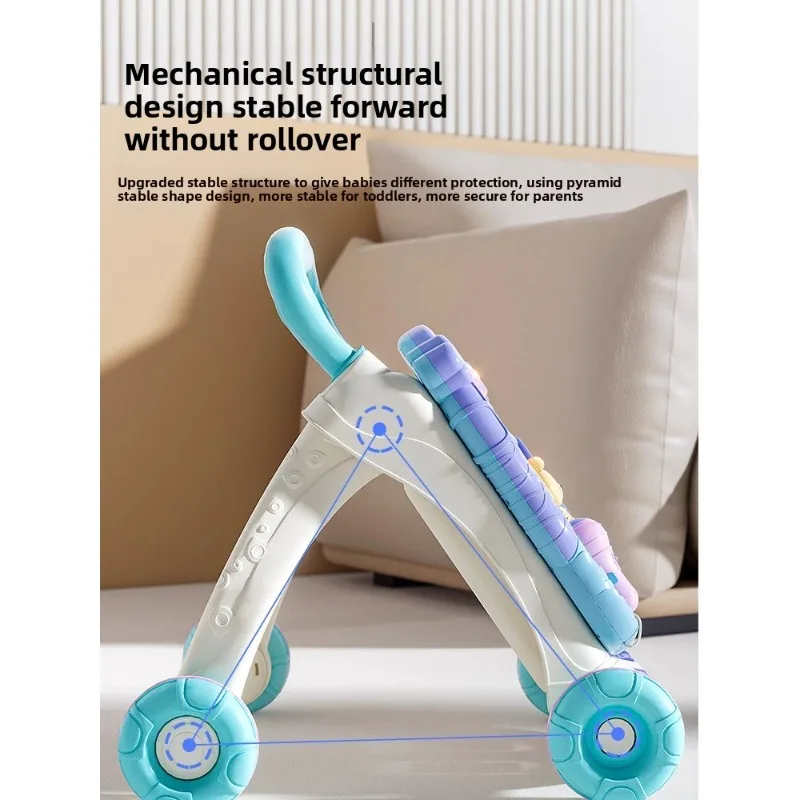مشاية جديدة للدفع اليدوي لعام 2025 مضادة للساق للرضع والأطفال متعددة الوظائف من عمر 6 إلى 18 شهرًا ومضادة للدحرجة بعمر سنة واحدة #5