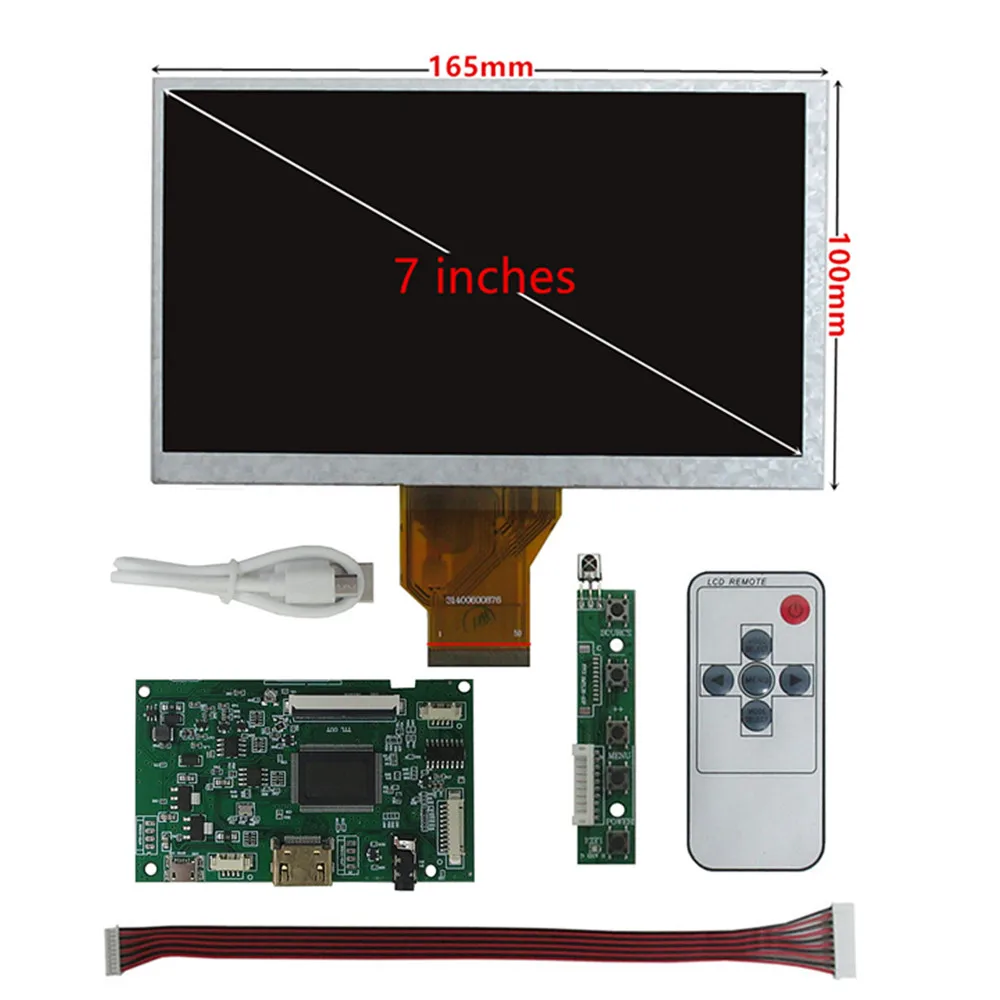 タッチスクリーンLCDパネル,ドライバーコントロールパネル,オーディオ,hdmi互換,at070tn90 92, 7インチ