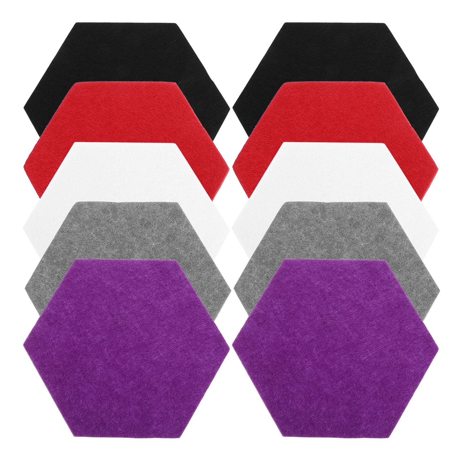 

10Pcs Felt Pin Board Tiles Self-Stick Hexagon Bulletin Board for Home Office Wall Decoration Memo Storage Solution
