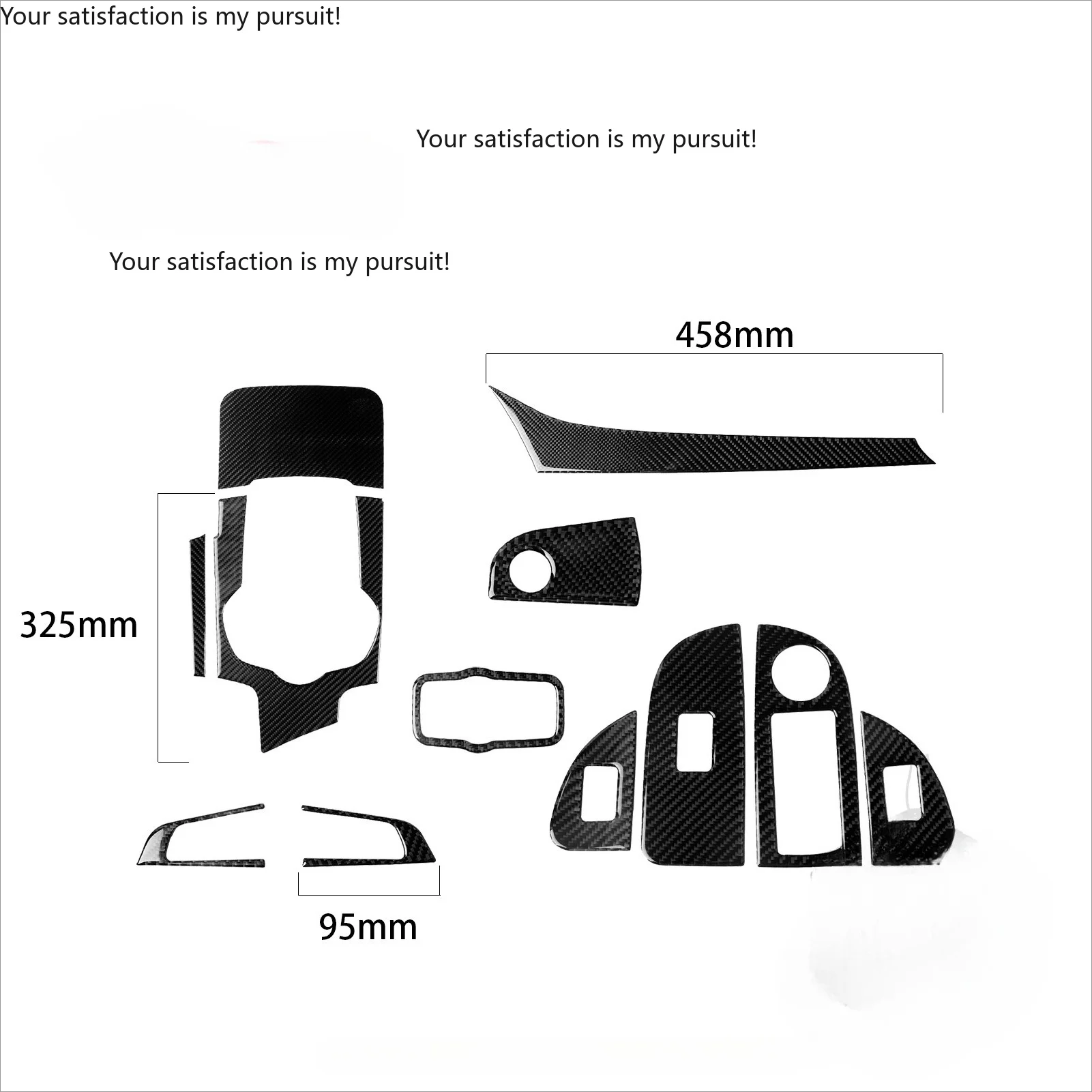 Carbon fiber interior set is suitable for α coefficient car interior modification accessories 12 pieces