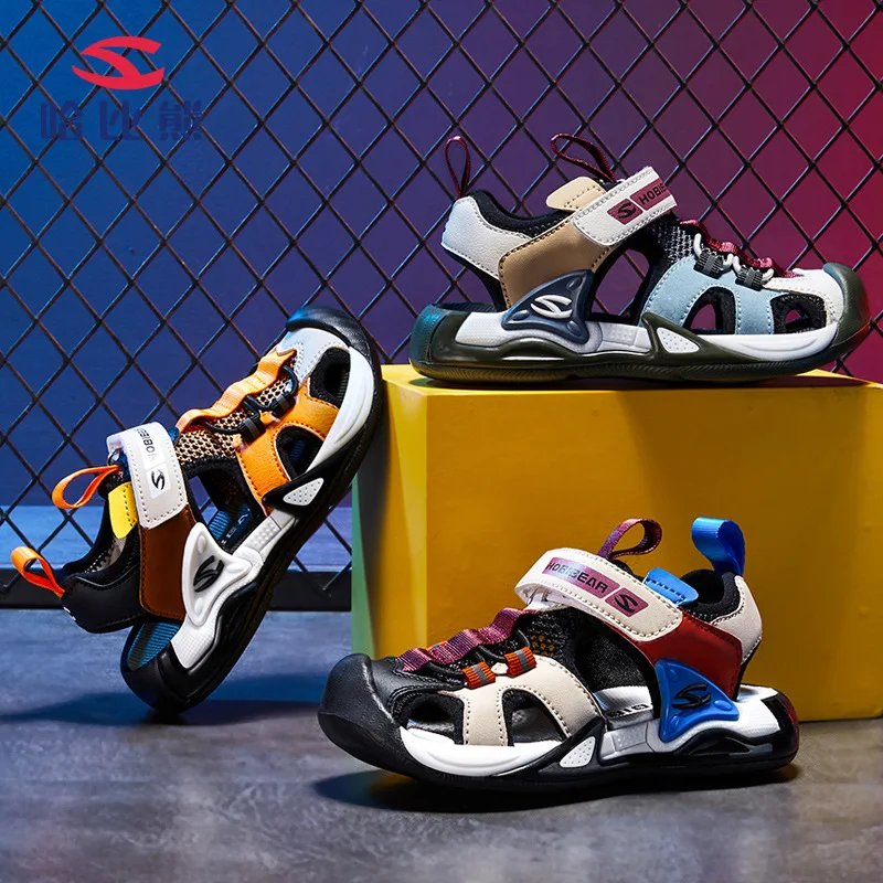 

Boy Sandal Shoes Summer 2023 New Boy's Sports Sandals Baotou ZhongTong Non-slip Comfortable Beach Shoes Students Sports Sandals