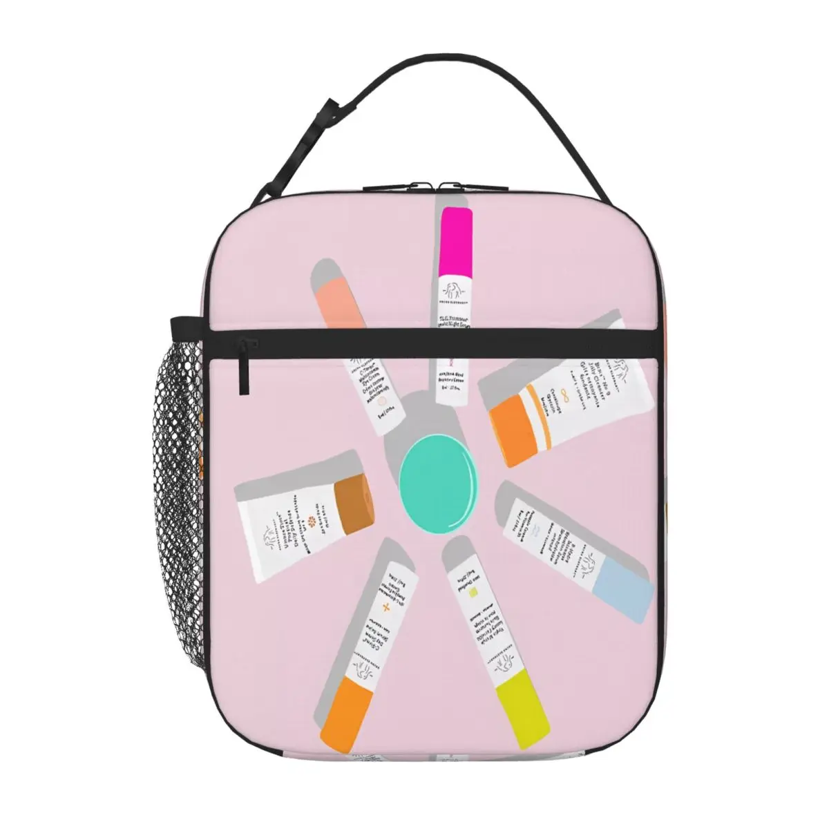 Bestselling Time For Drunk Elephant Quilted Compact Lunch Bag School Field Trip Food Tote Bag