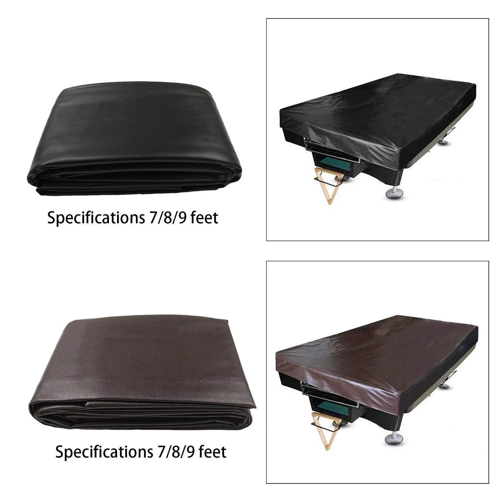 

Tearproof Waterproof Pool Table Cover PU Leather Billiard Table Protector for Game Room Accessories Use
