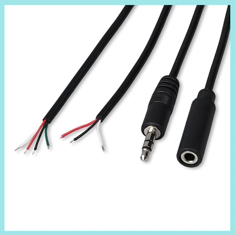 2.5mm Mono 2pole 3pole 4pole Male Female Plug 3pin 4pin Extension Wire DIY Audio Repair Connector Cable Charger B2